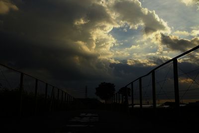 Cloudy sky at sunset