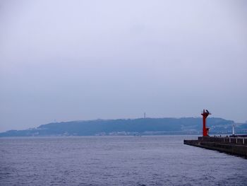 Lighthouse in calm sea