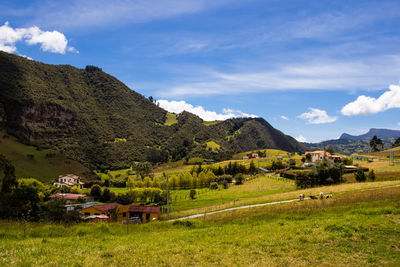 Mountains at the famous alto de las arepas a  rest place for cyclist close to bogota in colombia