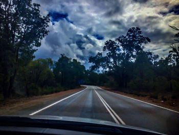 Road passing through landscape