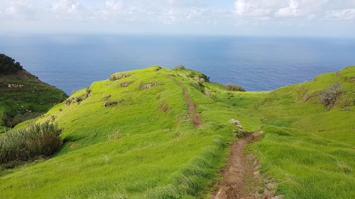 Scenic view of sea against sky