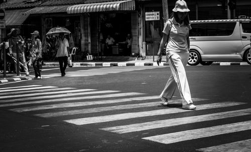 People crossing road