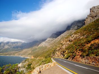 Country road passing through mountains