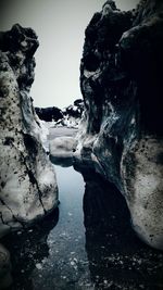 Rock formations in cave