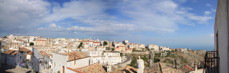 Panoramic view of townscape against sky