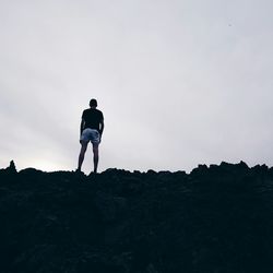 Woman walking on landscape