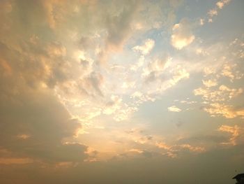 Low angle view of sky at sunset