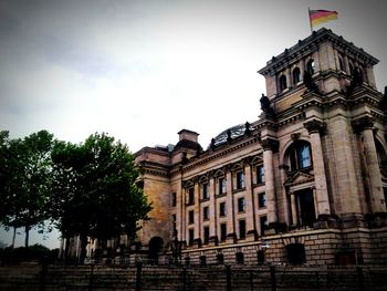 Low angle view of building against sky