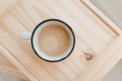 Directly above shot of coffee on table
