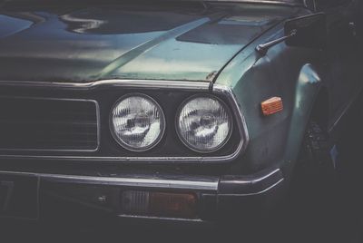 Close-up of vintage car