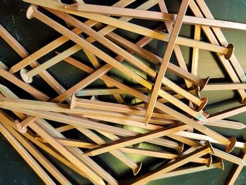 Close-up of wooden table