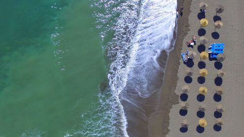 High angle view of sea