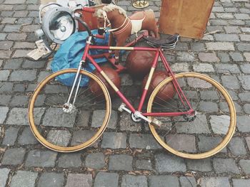 Motor scooter parked in parking lot