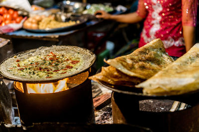 Close-up of food for sale at market stall