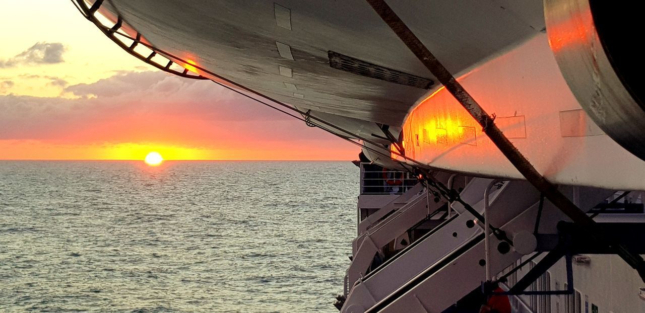 SCENIC VIEW OF SEA DURING SUNSET