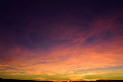 Low angle view of sky at sunset