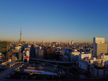 High angle view of cityscape