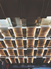 Low angle view of illuminated ceiling