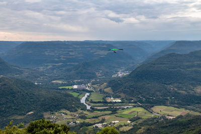 High angle view of landscape against sky