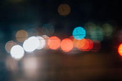 Close-up of illuminated lights
