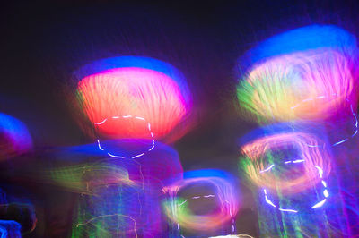 Full frame shot of colorful lights at night