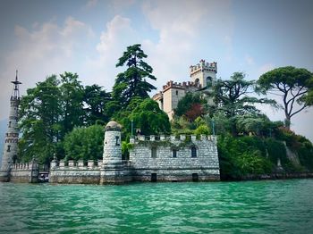 View of building by lake