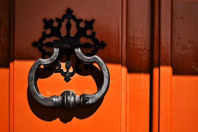 Close-up of door knocker