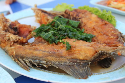 Close-up of food in plate