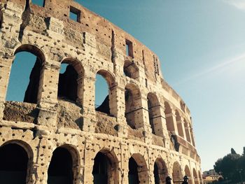 Low angle view of coliseum