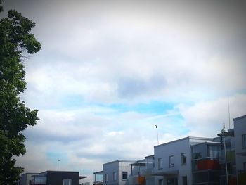 Low angle view of buildings against sky