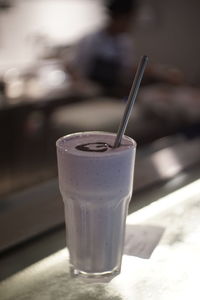 Close-up of drink on table