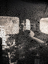 Full frame shot of wet glass