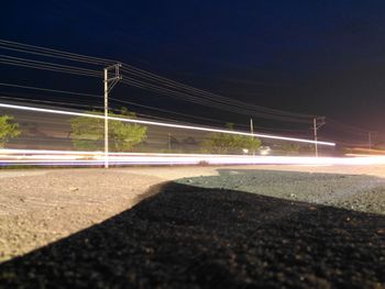 View of city at night