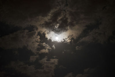 Low angle view of moon at night