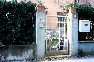 Entrance of building