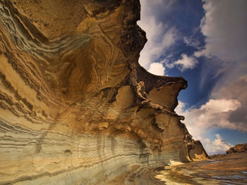 Rock formation against sky