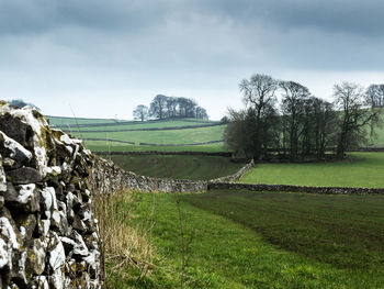 Scenic view of land against sky