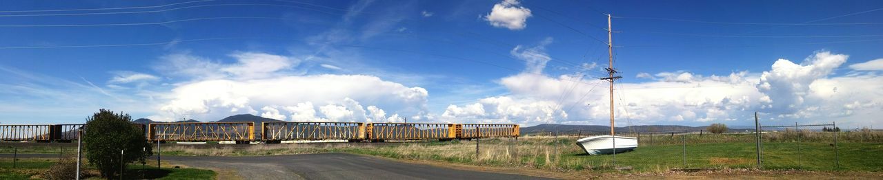 Panoramic shot of landscape against sky