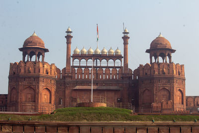 View of historic building against clear sky