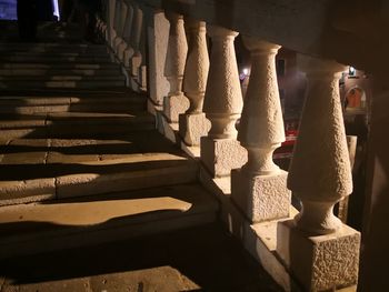 Row of staircase in building