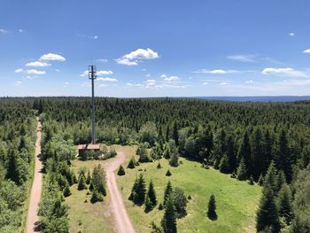 Scenic view of land against sky