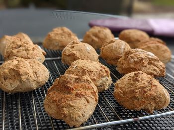 Just baked buns need to cool down