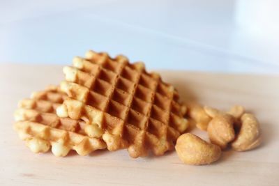 Close-up of cookies on table