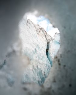 Close-up of ice crystals