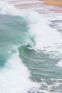 Waves rushing towards shore