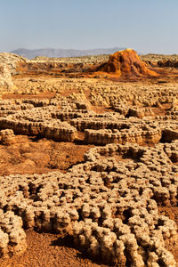 Scenic view of desert against sky