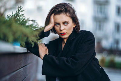 Portrait of beautiful young woman