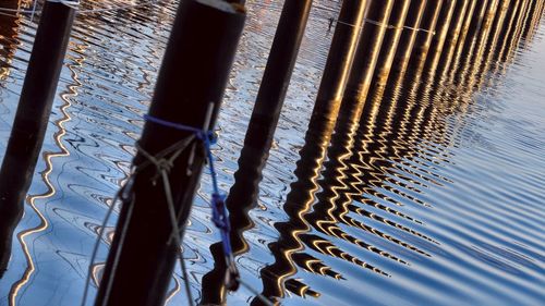 Full frame shot of metallic railing