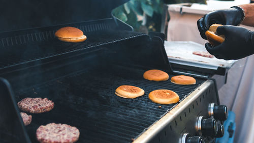 High angle view of food in kitchen