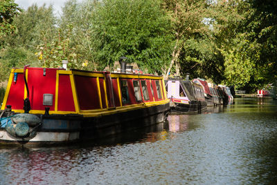 View of boat in water